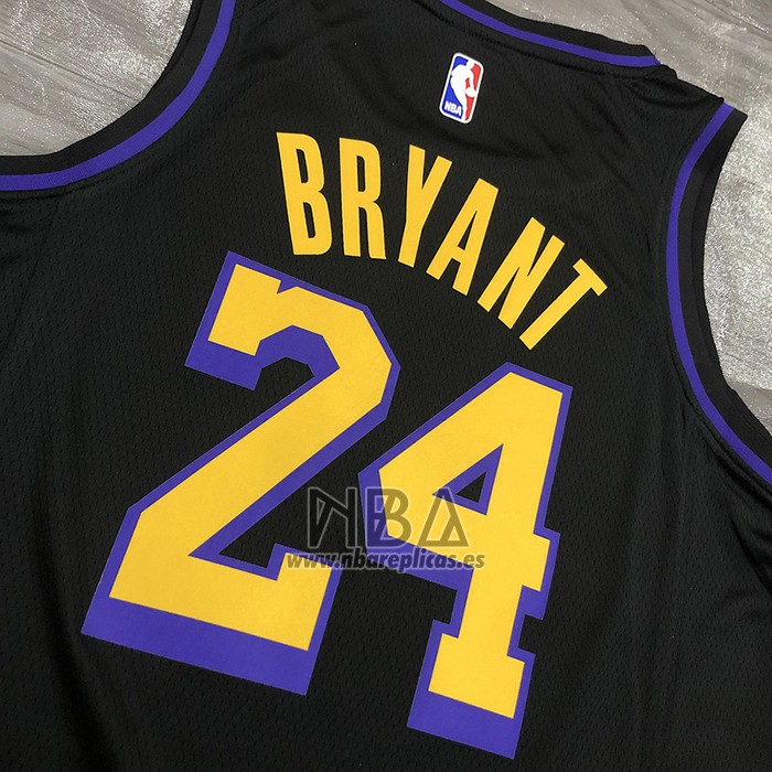 Camiseta Los Angeles Lakers Kobe Bryant NO 24 Ciudad 2019-20 Negro